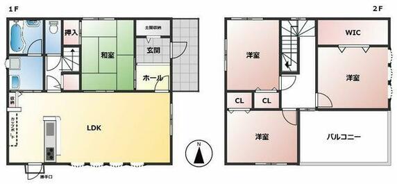 揖保郡太子町 東保（網干駅） 2階建 ４ＬＤＫ