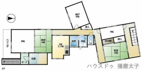 たつの市 龍野町本町（本竜野駅） 2階建 ４ＳＤＫ