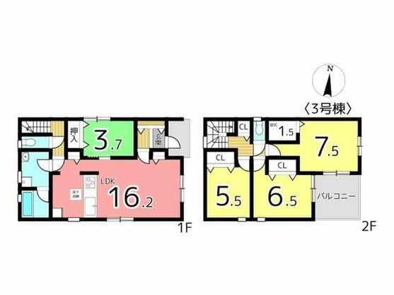 相生市 那波野１丁目（相生駅） 2階建 ４ＬＤＫ