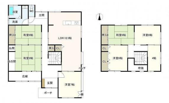 宍粟市 山崎町上比地（播磨新宮駅） 2階建 ７ＳＤＫ