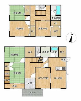 赤穂市 目坂（坂越駅） 2階建 ６ＳＬＤＫ