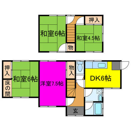 宍粟市 山崎町中（播磨新宮駅） 2階建 ４ＤＫ