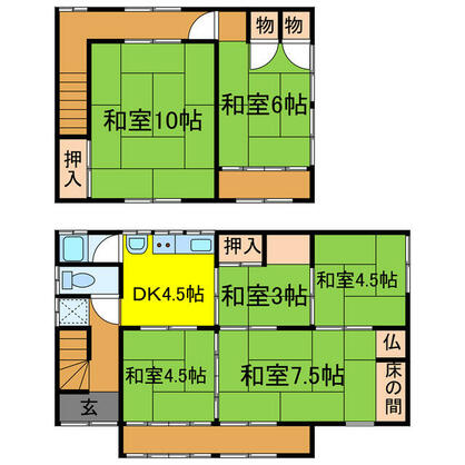 宍粟市 山崎町庄能（播磨新宮駅） 2階建 ６ＤＫ