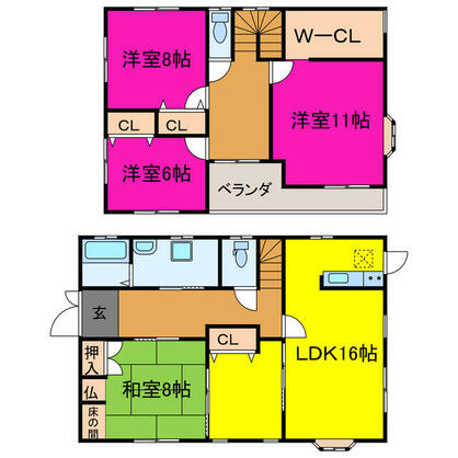 宍粟市 山崎町山田（播磨新宮駅） 2階建 ５ＬＤＫ