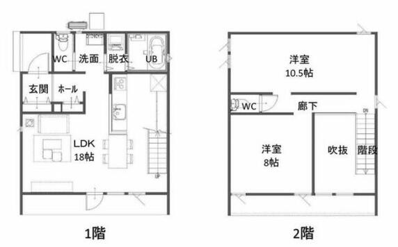 揖保郡太子町 東保（網干駅） 2階建 ２ＬＤＫ