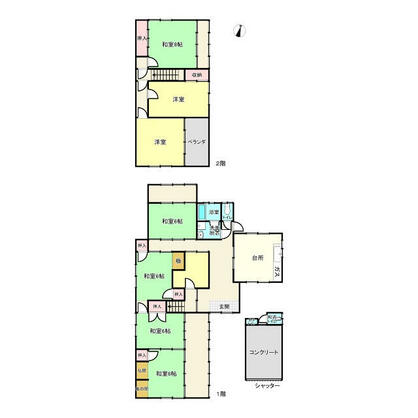たつの市 揖西町新宮（竜野駅） 2階建 ７ＤＫ
