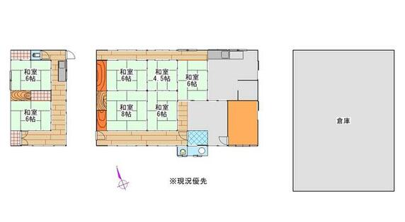 佐用郡佐用町 才金（上月駅） 平屋建 ５Ｋ