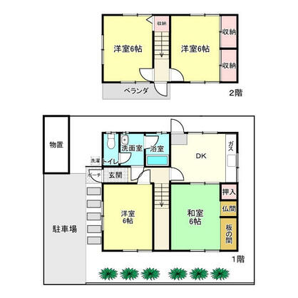 たつの市 揖西町小神（本竜野駅） 2階建 ４ＤＫ