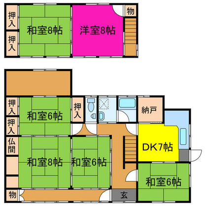 たつの市 新宮町下野（播磨新宮駅） 2階建 ６ＤＫ