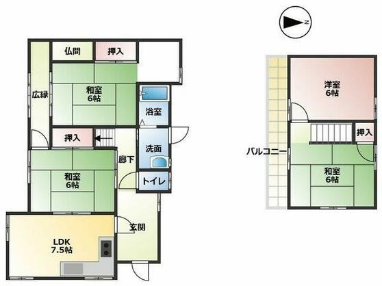 揖保郡太子町 福地（網干駅） 2階建 ４ＬＤＫ