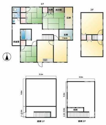 たつの市 龍野町島田（本竜野駅） 2階建 ６ＤＫ