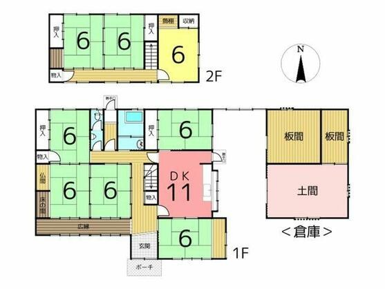 たつの市 新宮町井野原（播磨新宮駅） 2階建 ８ＤＫ