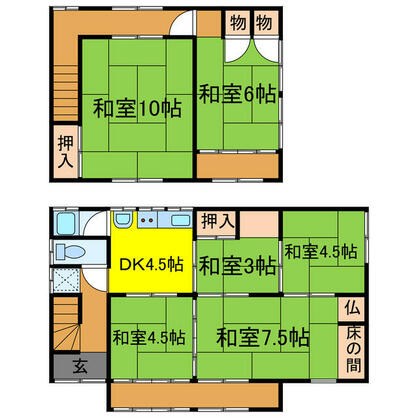 宍粟市 山崎町庄能（播磨新宮駅） 2階建 ６ＤＫ