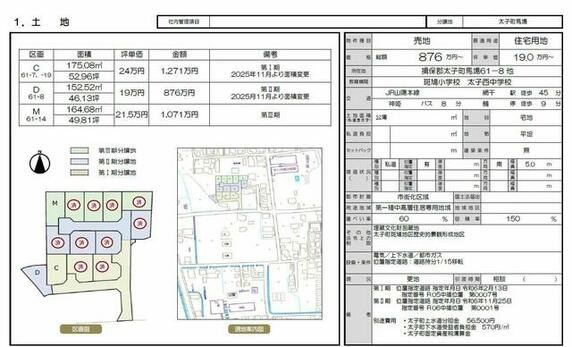 揖保郡太子町 馬場（網干駅） 住宅用地