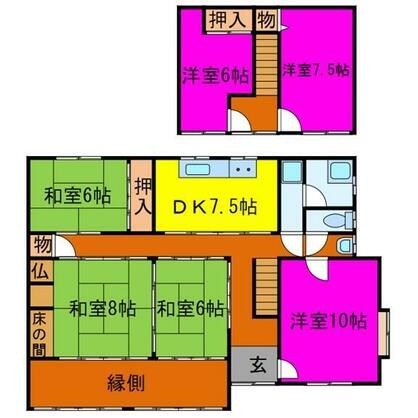 宍粟市 千種町千草（播磨新宮駅） 2階建 ６ＤＫ