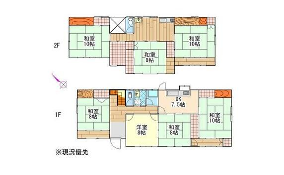 たつの市 龍野町上川原（本竜野駅） 2階建 ７ＤＫ