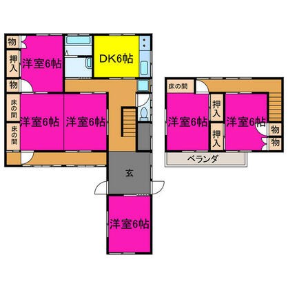 宍粟市 山崎町木谷（播磨新宮駅） 2階建 ６ＤＫ