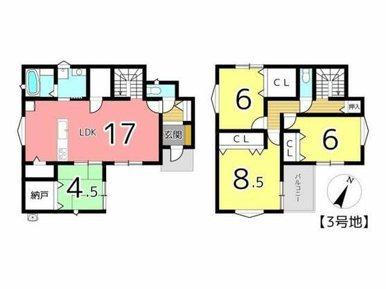 揖保郡太子町 鵤（網干駅） 2階建 ４ＬＤＫ