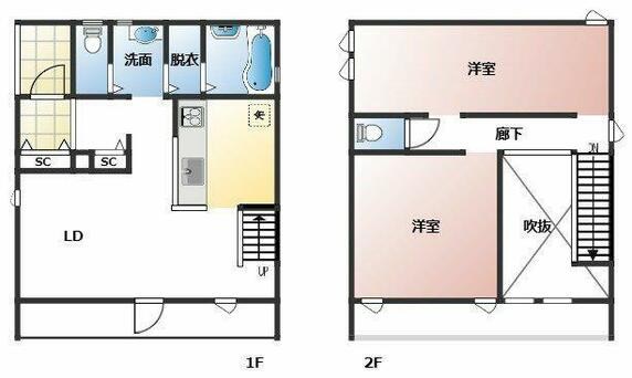揖保郡太子町 東保（網干駅） 2階建 ２ＬＤＫ