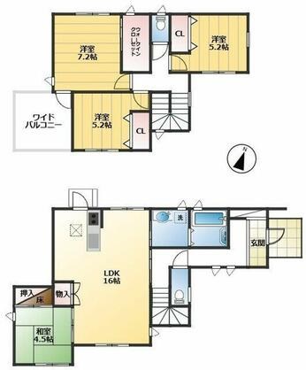 たつの市 龍野町日飼（本竜野駅） 2階建 ４ＬＤＫ