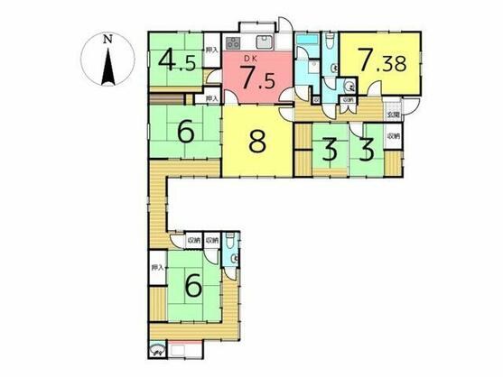 揖保郡太子町 東南（姫路駅） 平屋建 ７ＤＫ
