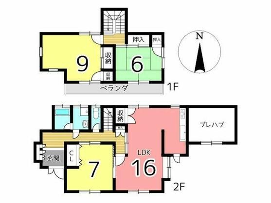 揖保郡太子町 東南（網干駅） 2階建 ３ＬＤＫ