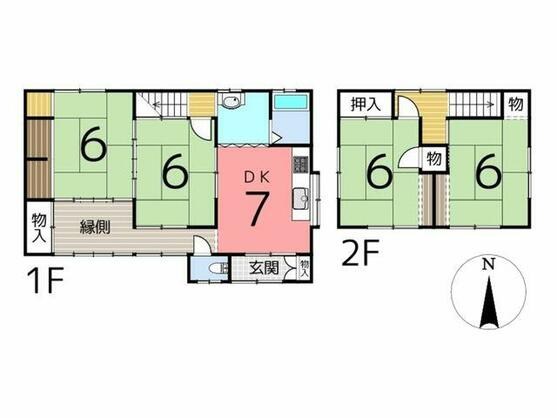 たつの市 神岡町東觜崎（東觜崎駅） 2階建 ４ＤＫ