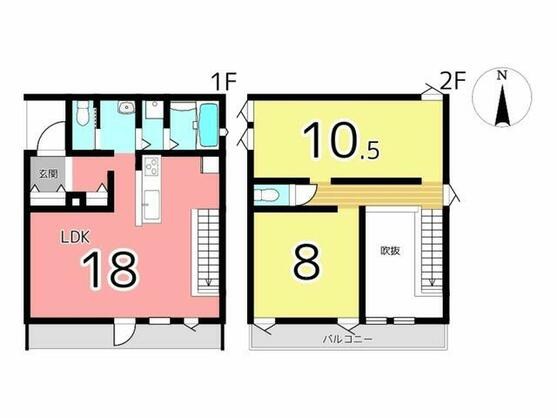 揖保郡太子町 東保（網干駅） 2階建 ２ＬＤＫ