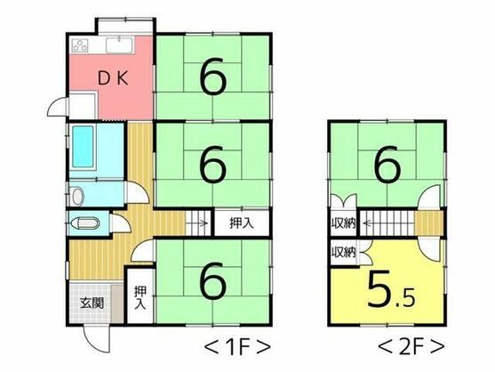 たつの市 龍野町片山（本竜野駅） 2階建 ５ＤＫ