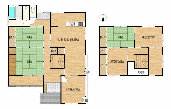 宍粟市 山崎町上比地（播磨新宮駅） 2階建 ６ＳＤＫ