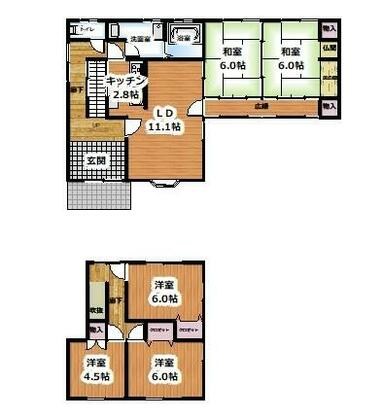宍粟市 山崎町片山（播磨新宮駅） 2階建 ５ＬＤＫ