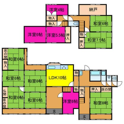 宍粟市 一宮町安積（播磨新宮駅） 2階建 １２ＳＬＤＫ
