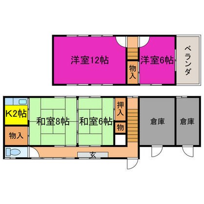 宍粟市 千種町千草（播磨新宮駅） 2階建 ４Ｋ