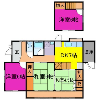 宍粟市 波賀町原（播磨新宮駅） 2階建 ４ＤＫ