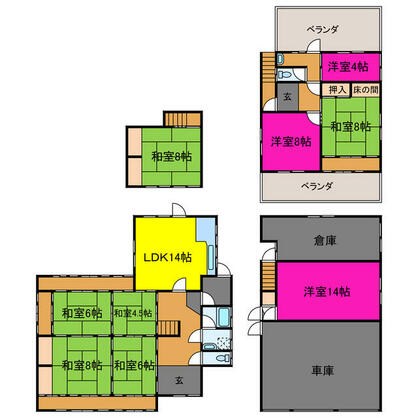 宍粟市 山崎町高下（播磨新宮駅） 2階建 ５ＬＤＫ
