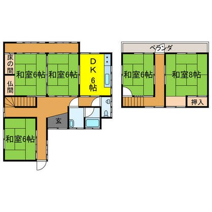 宍粟市 山崎町鹿沢（播磨新宮駅） 2階建 ５ＤＫ