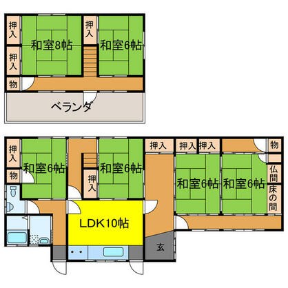宍粟市 一宮町安積（播磨新宮駅） 2階建 ６ＬＤＫ