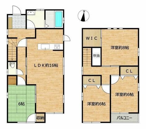 たつの市 龍野町末政（本竜野駅） 2階建 ４ＬＤＫ