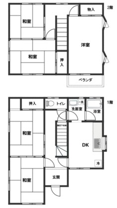 揖保郡太子町 立岡（網干駅） 2階建 ５ＤＫ