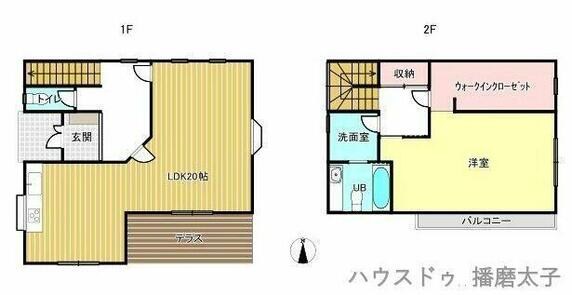 揖保郡太子町 東南（網干駅） 2階建 １ＬＤＫ
