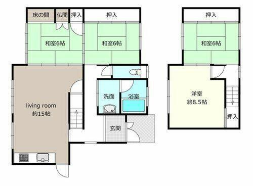 たつの市 揖保川町山津屋（竜野駅） 2階建 ４ＬＤＫ