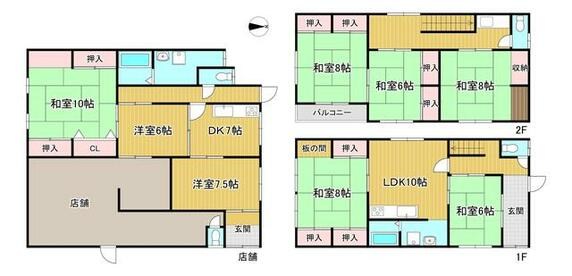 赤穂市 元町（播州赤穂駅） 2階建 ７ＬＤＫ