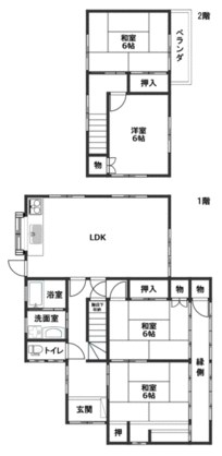 揖保郡太子町 糸井（網干駅） 2階建 ４ＬＤＫ
