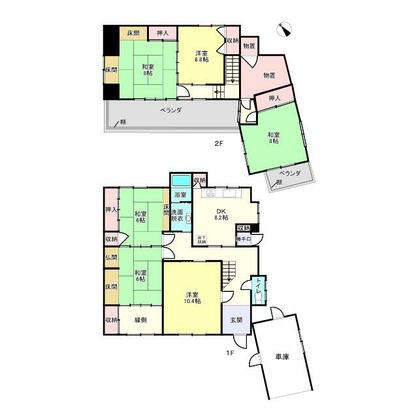 たつの市 龍野町中村（本竜野駅） 2階建 ６ＤＫ
