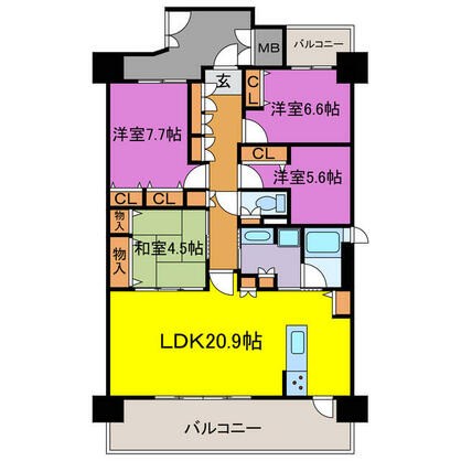 たつの市 龍野町富永（本竜野駅） 3階 ４ＬＤＫ