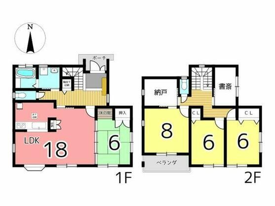 たつの市 龍野町中村（本竜野駅） 2階建 ４ＬＤＫ