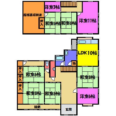 宍粟市 一宮町三方町（播磨新宮駅） 2階建 ８ＳＬＤＫ