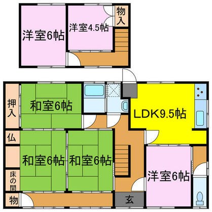 宍粟市 山崎町宇原（播磨新宮駅） 2階建 ６ＬＤＫ