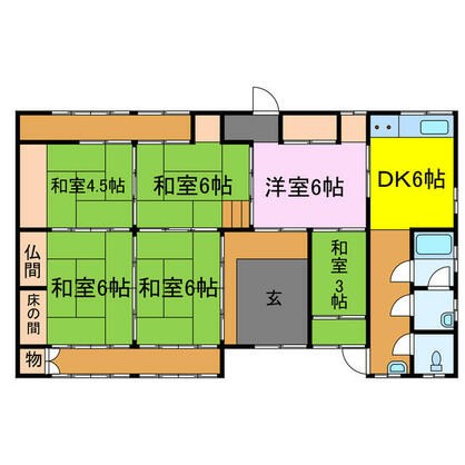 宍粟市 山崎町木谷（播磨新宮駅） 平屋建 ６ＤＫ